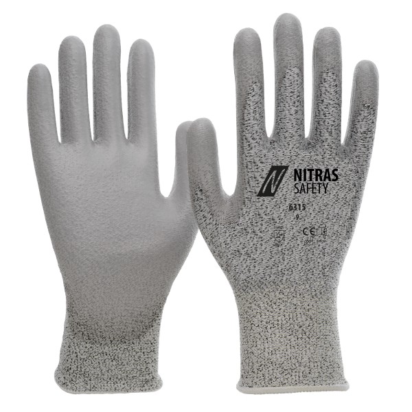 Nitras 6315 PU-Schnittschutzhandschuhe mit Level C