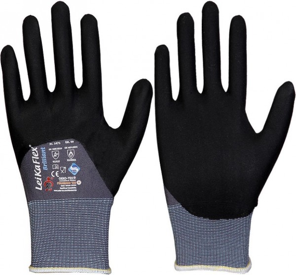 LeiKaFlex 1472 Brilliant NFT-Schutzhandschuhe 3/4-beschichtet
