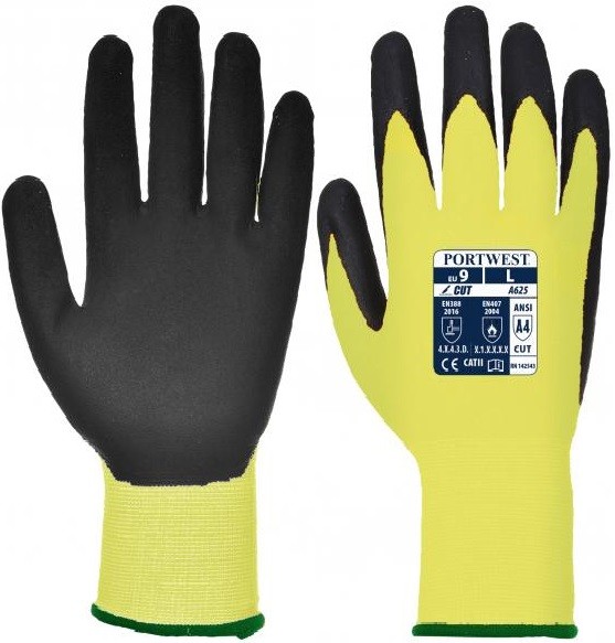 Portwest A625 Vis-Tex5 Schnittschutzhandschuh PU gelb
