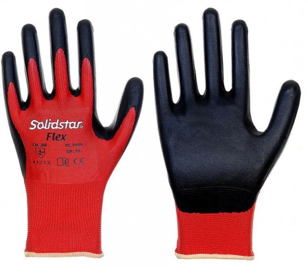 Solidstar 1490 Flex Nitril-Mikroschaum-Schutzhandschuhe teilbeschichtet