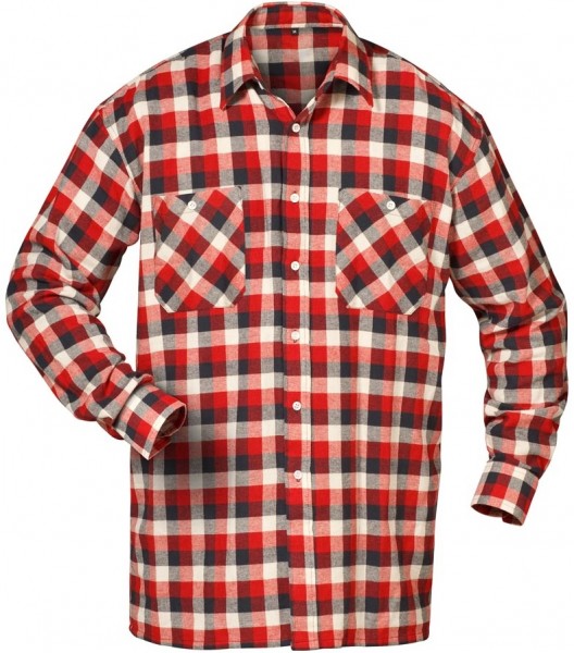 Craftland 1732 DELAWARE Flanell-Hemd rot/blau/weiß kariert