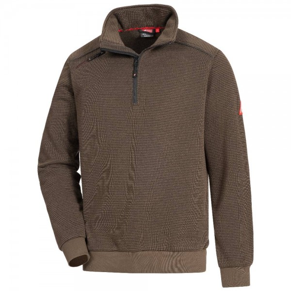 Nitras Motion Tex Plus Polyester-Pullover mit Reißverschluss