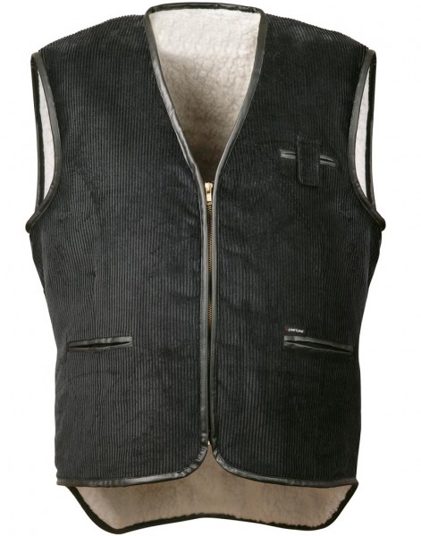 Craftland 1878 BUCHHOLZ Breitcord-Weste schwarz