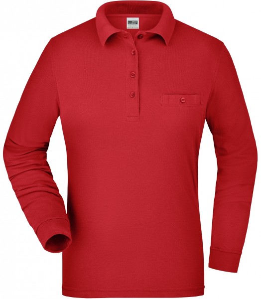 James & Nicholson JN865 Damen Langarm Workwear Polo in 17 Farben