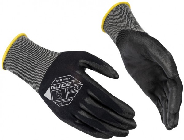 Guide 648 extra dünne PU-Schutzhandschuhe teilbeschichtet