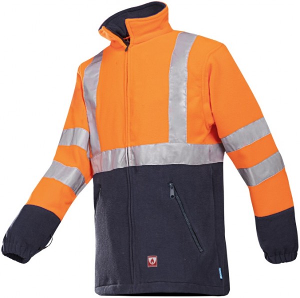 Sioen Rainier 496ZN2TF1 flammenhemmende Warnschutz-Fleecejacke
