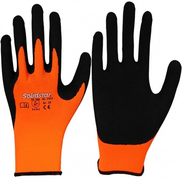 Solidstar 1451 Latexschaum-Schutzhandschuhe orange