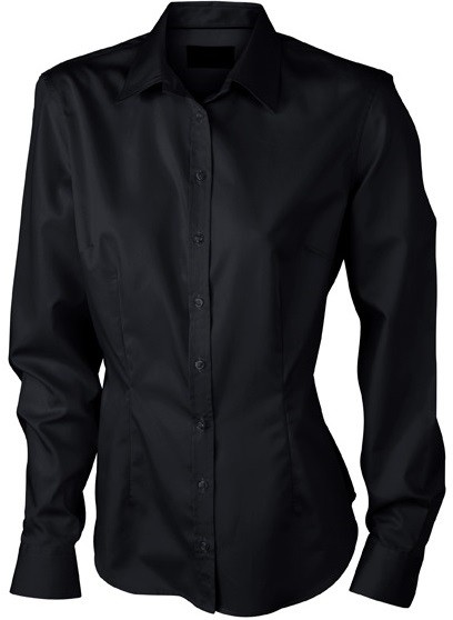 James & Nicholson JN615 Langarm Twill Damenbluse in 4 Farben