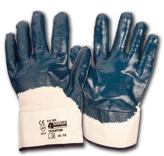 4Safe H404F Excelnit Nitrilhandschuhe blau vollbeschichtet