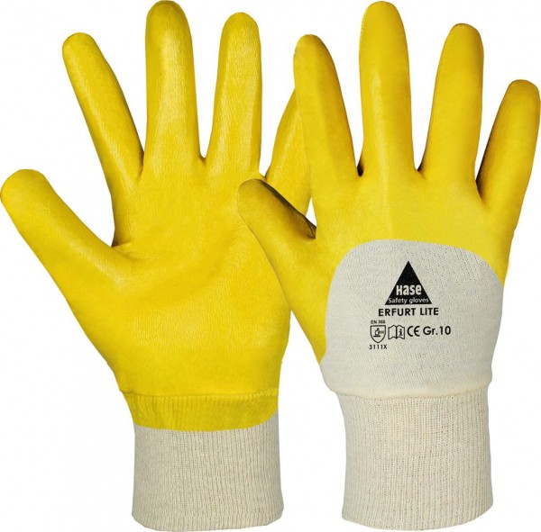Hase 901400 Erfurt Lite Nitril-Schutzhandschuhe 3/4-beschichtet