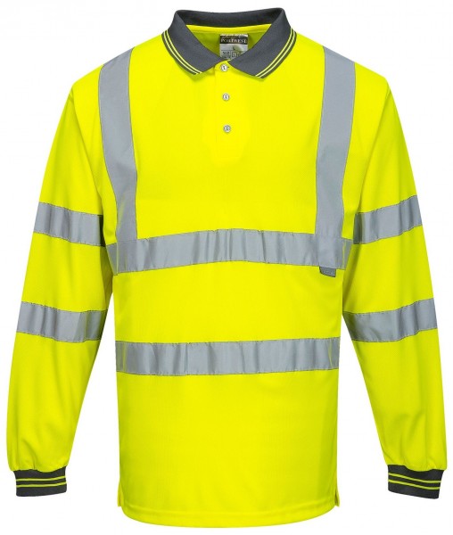 Portwest S277 Langarm Warnschutz Polo Shirt