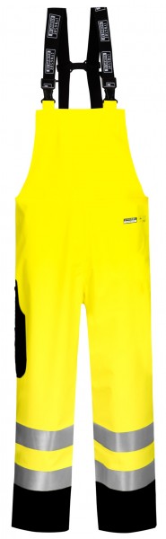 Lyngsøe FR-LR6029 flammenhemmende Warnschutz-Regenlatzhose in schwerer PU-Qualität