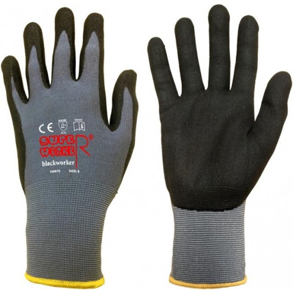 Super Worker blackworker PU-Nitril-Schutzhandschuhe