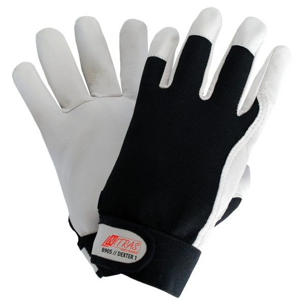 Nitras 8905 Dexter 1 Nappaleder-Mechanikerhandschuhe schwarz