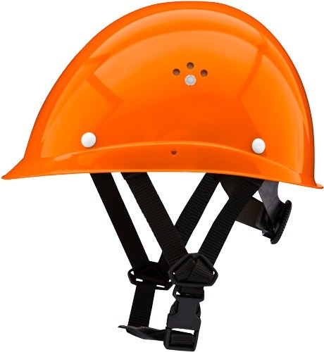 VOSS Maststeigerhelm mit 4-Punkt-Gabelkinnriemen und Drehverschluss