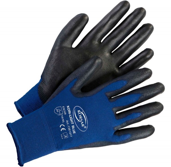 Korsar Kori-Light Blue PU-Schutzhandschuhe silikonfrei