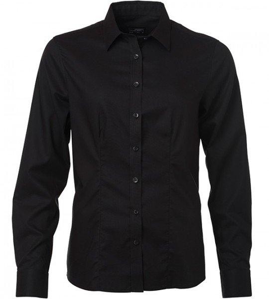 James & Nicholson JN681 Langarm Damenbluse Micro-Twill in 4 Farben