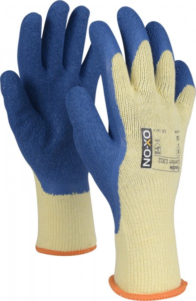 OX-ON Flexible Comfort 1302 Latex-Schutzhandschuhe teilbeschichtet