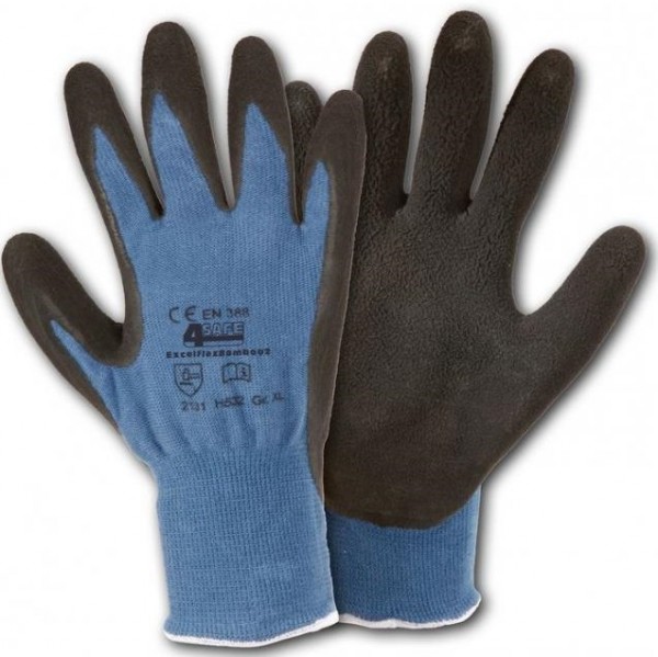 4Safe H532 Excelflex Bamboo Schutzhandschuhe mit Latexbeschichtung