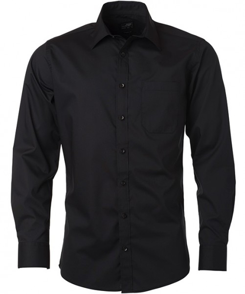 James & Nicholson JN678 Herrenhemd Poplin Langarm in 17 Farben