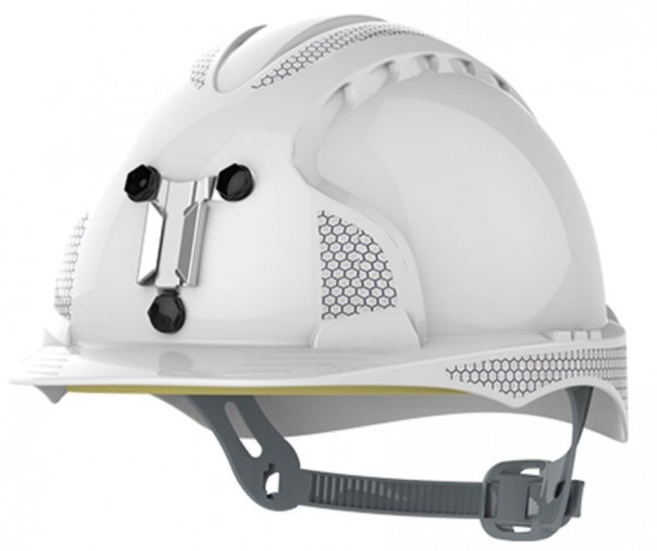 JSP AJE169 EVO3 CR2 Warnschutzhelm Gleitverschluss Leuchthalterungen belüftet