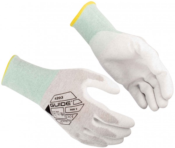 Guide 4203 ESD PU-Schutzhandschuhe teilbeschichtet