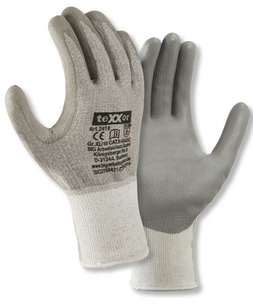 texxor 2418 PU-Schnittschutzhandschuhe Level C