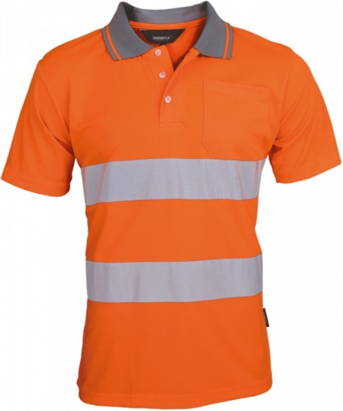 Vizwell VWP1BO Warnschutz-Piqué-Poloshirt leuchtorange