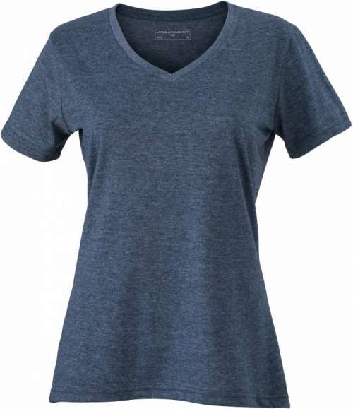 James & Nicholson JN973 Damen Melange V-Shirt in 9 Farben