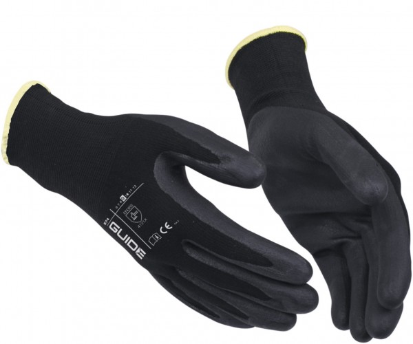 Guide 574 Nitril-Schutzhandschuhe teilbeschichtet schwarz