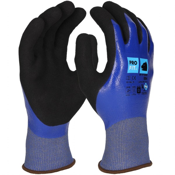 Pro-Fit 884 Ultra Dry Cut D Nitril-Schnittschutzhandschuhe Level D