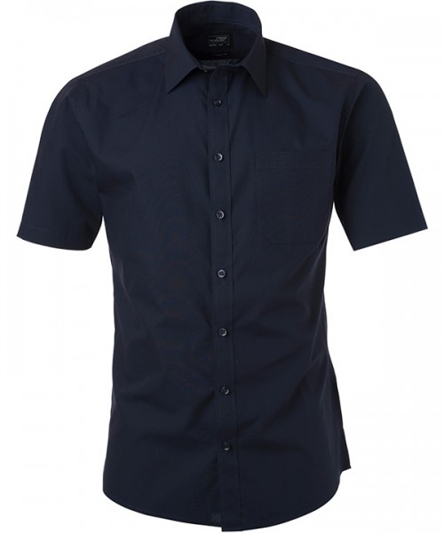 James & Nicholson JN680 Herrenhemd Poplin Kurzarm in 20 Farben