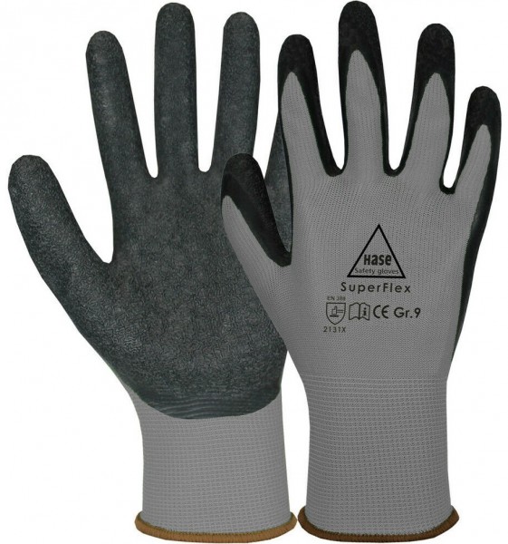 Hase 508610G SuperFlex Grey Latex-Schutzhandschuhe
