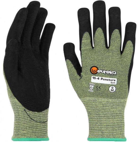eureka 15-4PSOFT Puncture Soft Nitril-Schnittschutzhandschuhe Level F