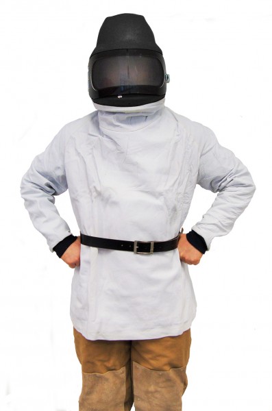 Ekastu Strahlerschutzhelm P4 Leder mit Ärmeln