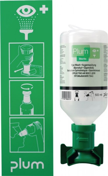 Plum 4611 Augenspülstation mit 1 x 500 ml Augenspülung