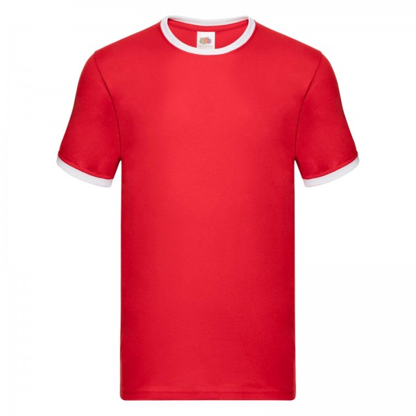 Fruit of The Loom Valueweight Ringer T in 9 Farben