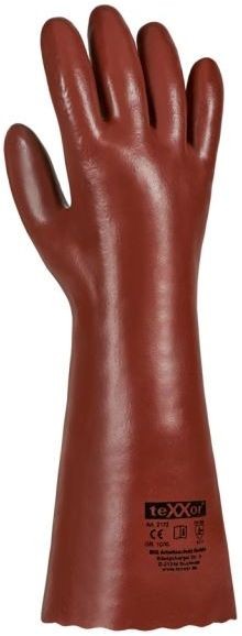 texxor 2173 PVC-Schutzhandschuhe rotbraun 45 cm