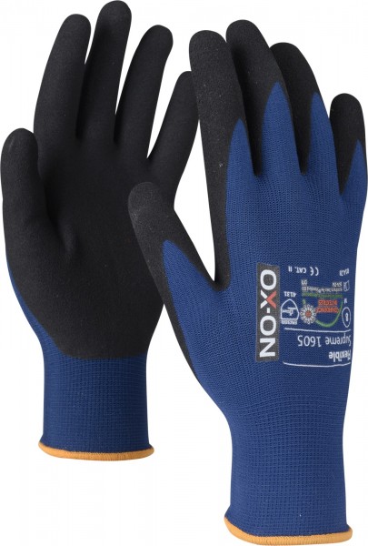 OX-ON Flexible Supreme 1605 Nitril-Schutzhandschuhe teilbeschichtet