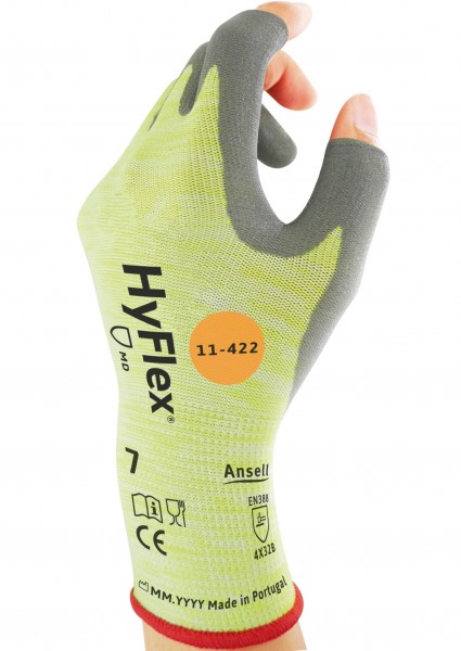 Ansell HyFlex 11-422 PU-Nitril-Schnittschutzhandschuhe Level B
