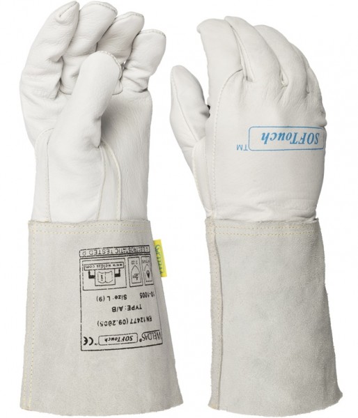 Weldas 10-1005 Schweißerhandschuhe aus Kalbsvollleder