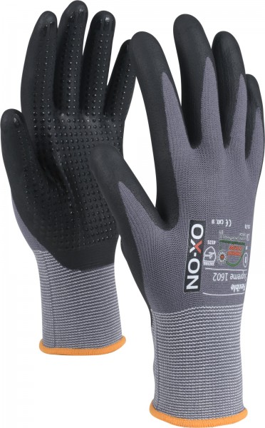 OX-ON Flexible Supreme 1602 Nitril-Schutzhandschuhe mit Noppen