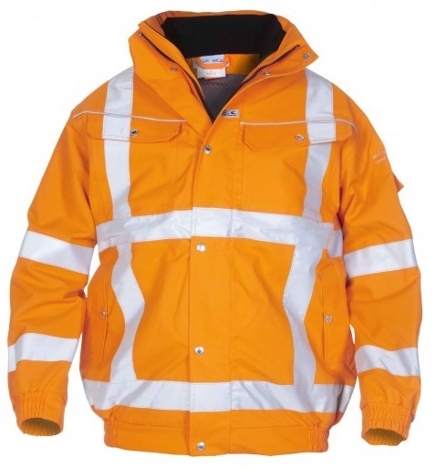 Hydrowear Foxhol 04021601P Warnschutz-Regenpilotjacke leuchtorange