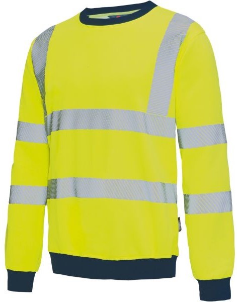 Vizwell VW12BY Warnschutz-Sweatshirt leuchtgelb