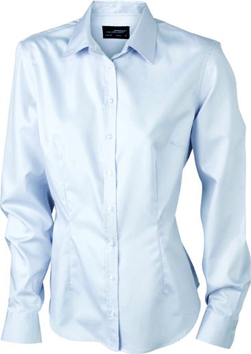 James & Nicholson JN615 Langarm Twill Damenbluse in 4 Farben