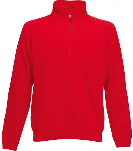 Fruit of The Loom Zip Neck Raglansweat in 9 Farben