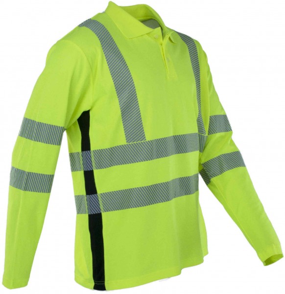 Prevent Premium PTW-POLO Warnschutz Langarm-Poloshirt