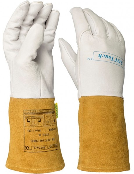 Weldas 10-1009 Schweißerhandschuhe aus Ziegenleder