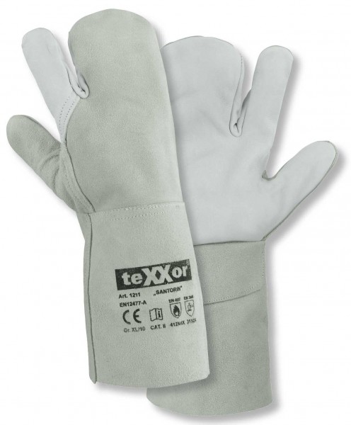 texxor 1211 Santorin 3-Finger Schweißerhandschuhe