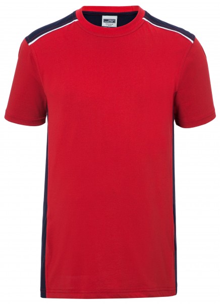 James & Nicholson JN860 Herren Workwear T-Shirt Kontrast in 8 Farben